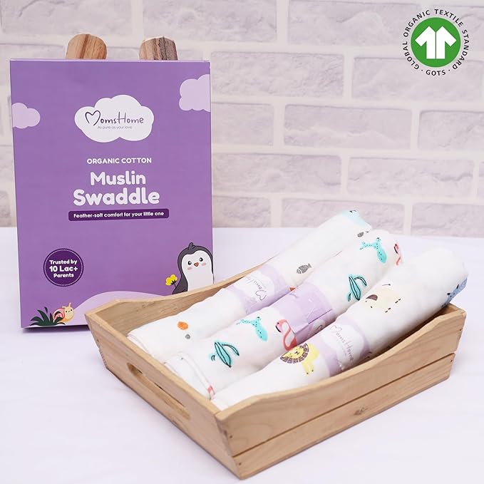 Organic cotton baby swaddle